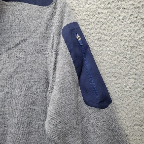 Vineyard Vines Sweater Womens M Gray Performance Knit Side Shoulder Quarter Zip - Picture 8 of 9